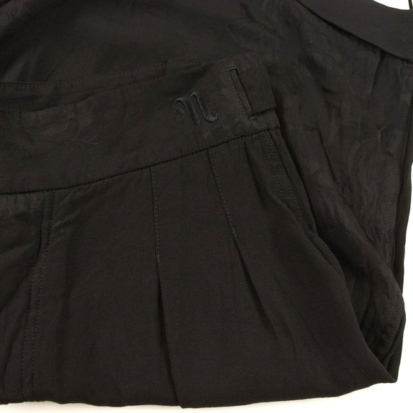 Nanushka Black Floral Jacquard Nagi Viscose Belted Shorts Unisex Sz M - Picture 6 of 10